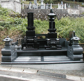 和型洋型墓石施工例056