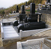 和型洋型墓石施工例069