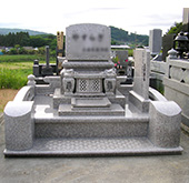 和型洋型墓石施工例075