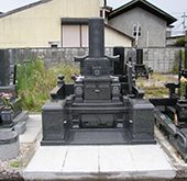 和型洋型墓石施工例086