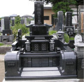 和型洋型墓石施工例096